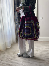 Load image into Gallery viewer, Purple Crochet Soft Bag