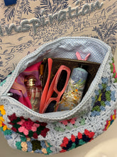 Load image into Gallery viewer, Blue Crochet Pouch