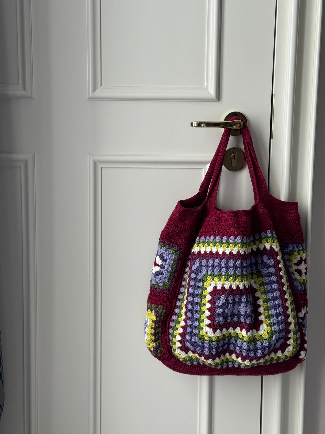 Purple Crochet Soft Bag